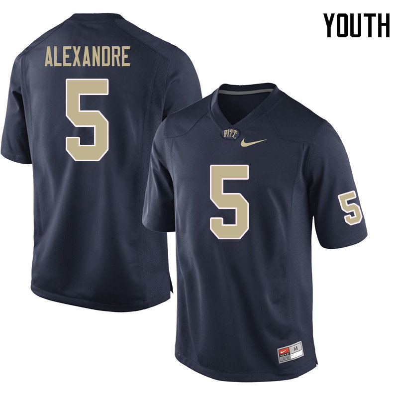 Youth #5 Deslin Alexandre Pittsburgh Panthers College Football Jerseys Sale-Navy